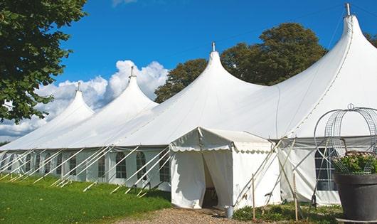 portable toilets arranged for a event, providing quick and easy access for attendees in Somerset